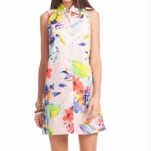 Trina Turk Watercolor Button Down Dress